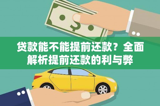 武冈贷款能不能提前还款？全面解析提前还款的利与弊