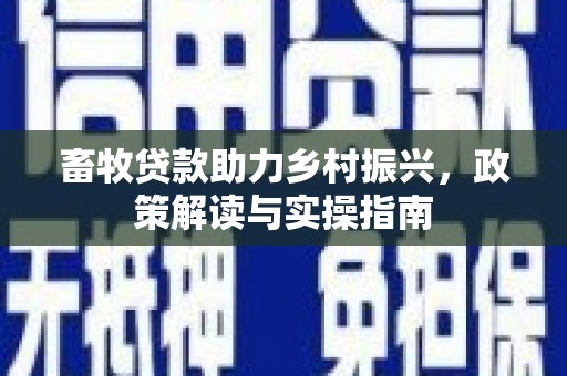 武冈畜牧贷款助力乡村振兴，政策解读与实操指南