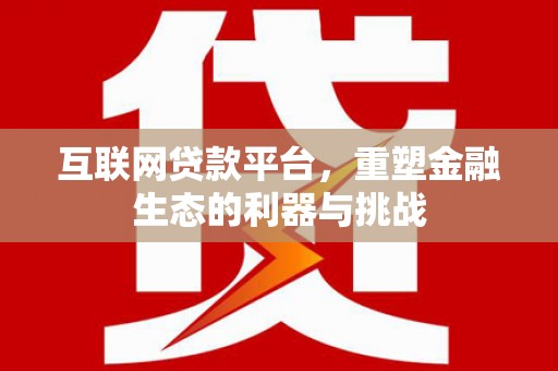 武冈互联网贷款平台，重塑金融生态的利器与挑战