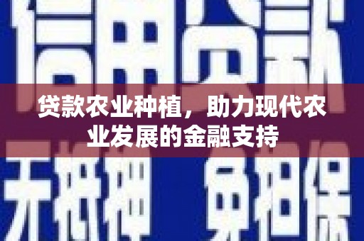 武冈贷款农业种植，助力现代农业发展的金融支持
